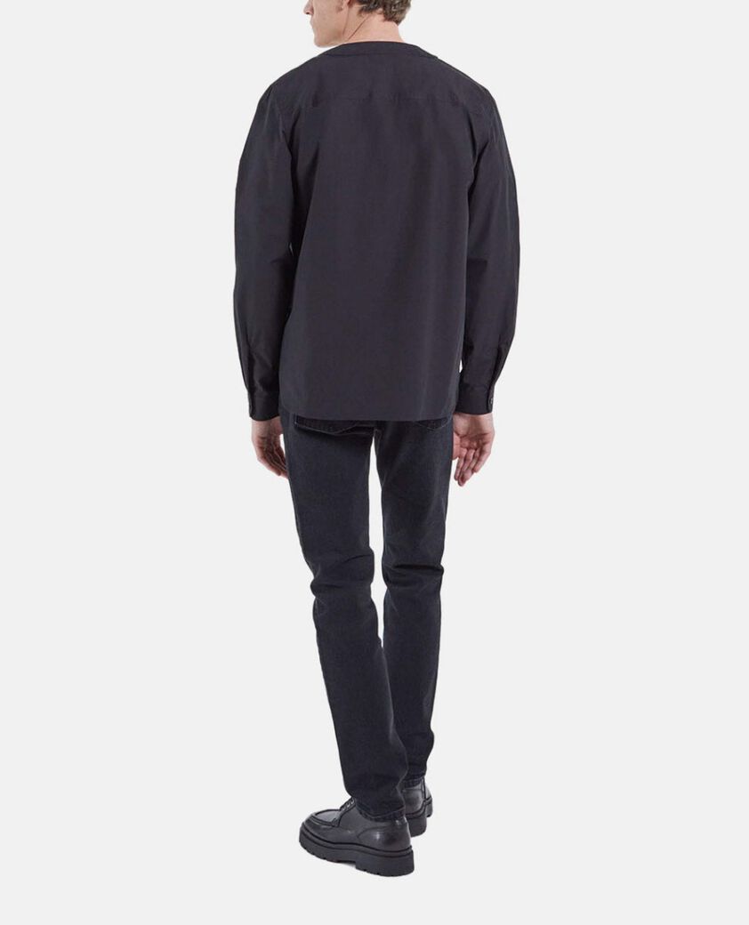 The Kooples HOMME BLACK chemise col baseball