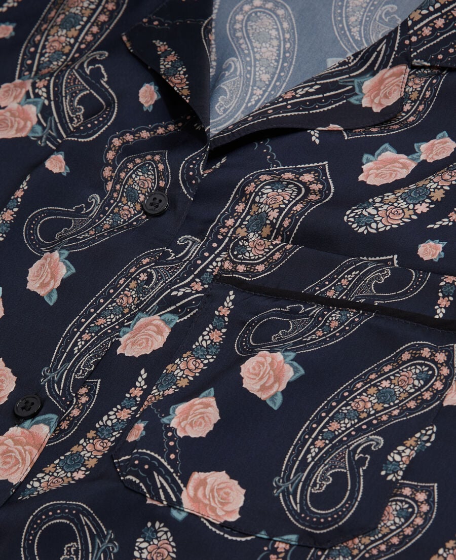 The Kooples FEMME BLACK / PINK chemise imprimée