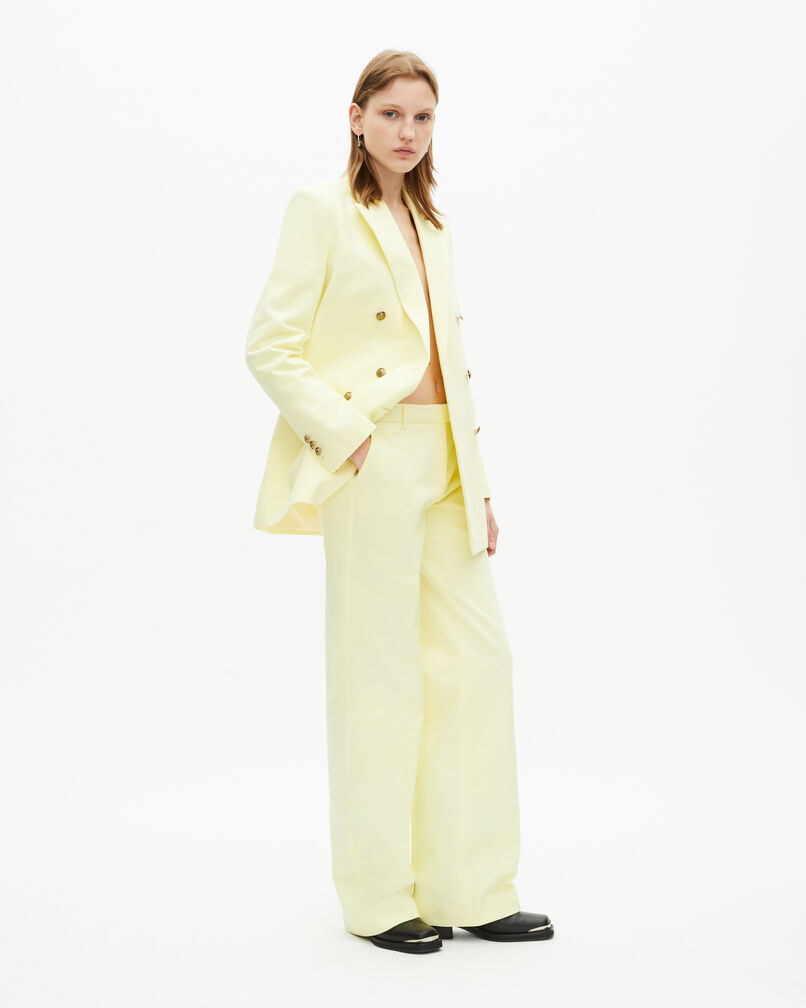 The Kooples FEMME YELLOW veste de tailleur en coton jaune