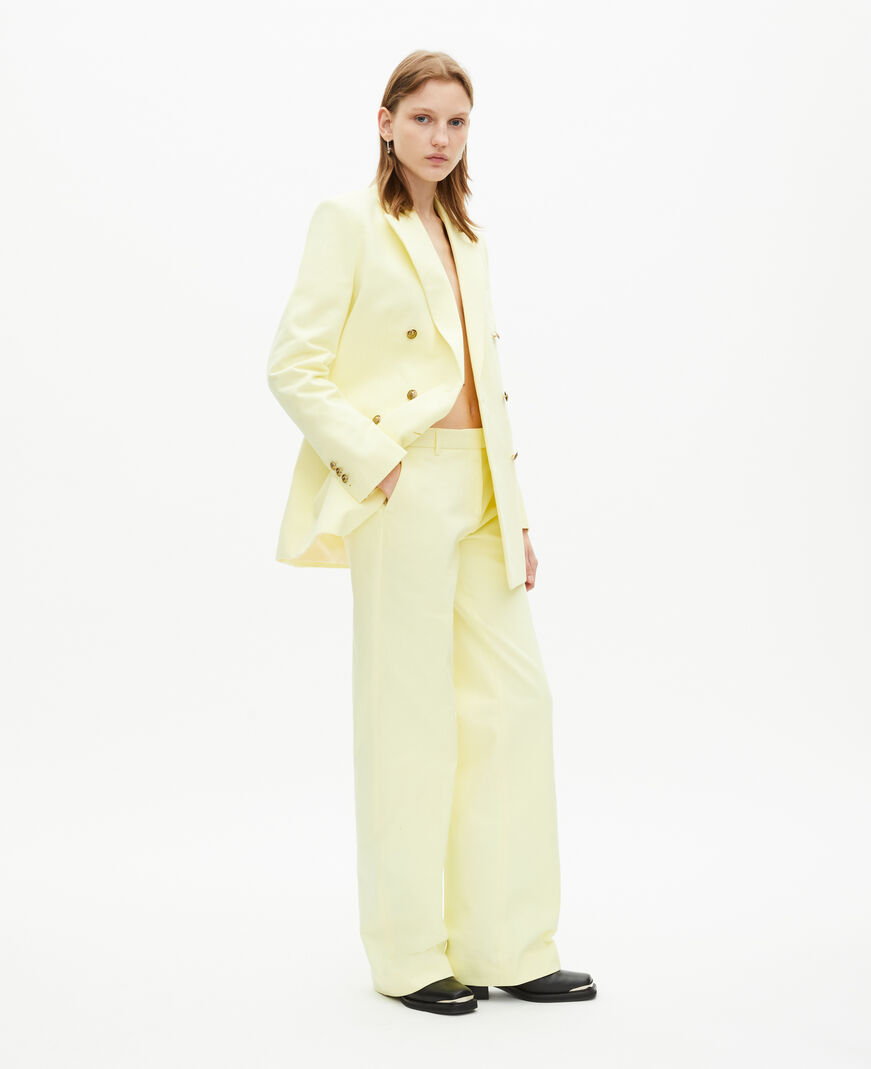 The Kooples WOMEN YELLOW yellow cotton suit jacket