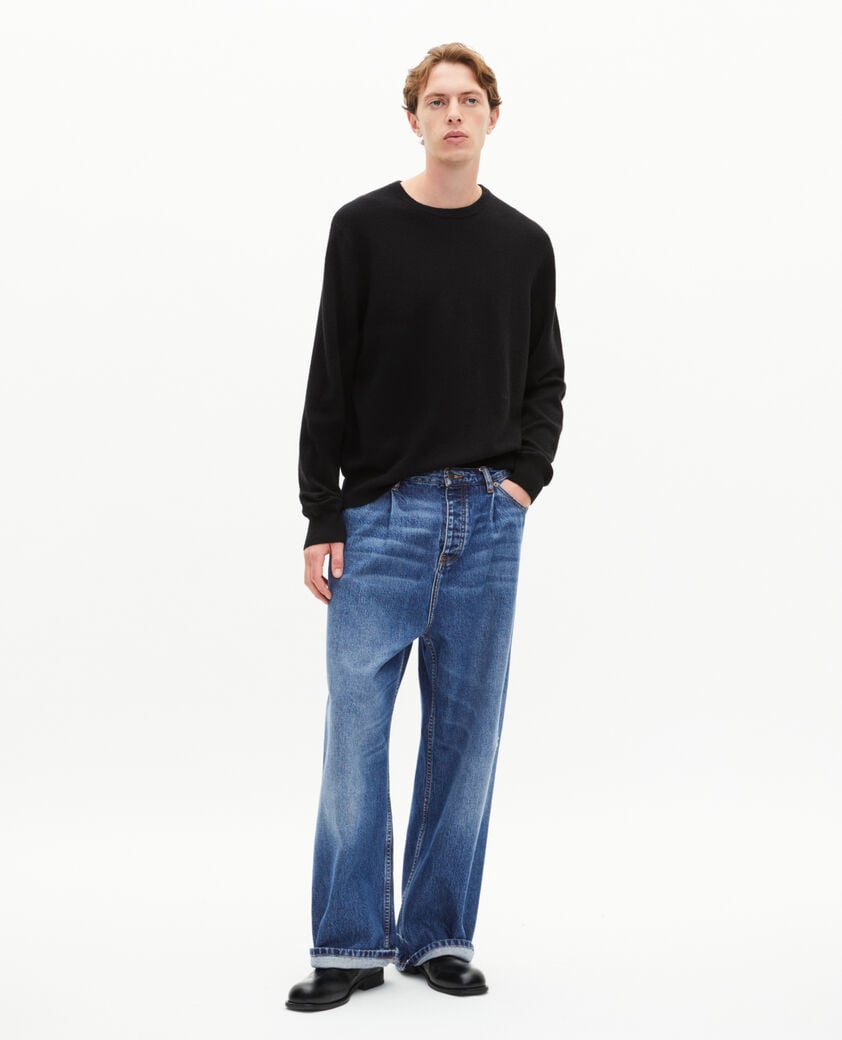The Kooples MEN BLUE ELECTRIC dark blue wide-leg jeans