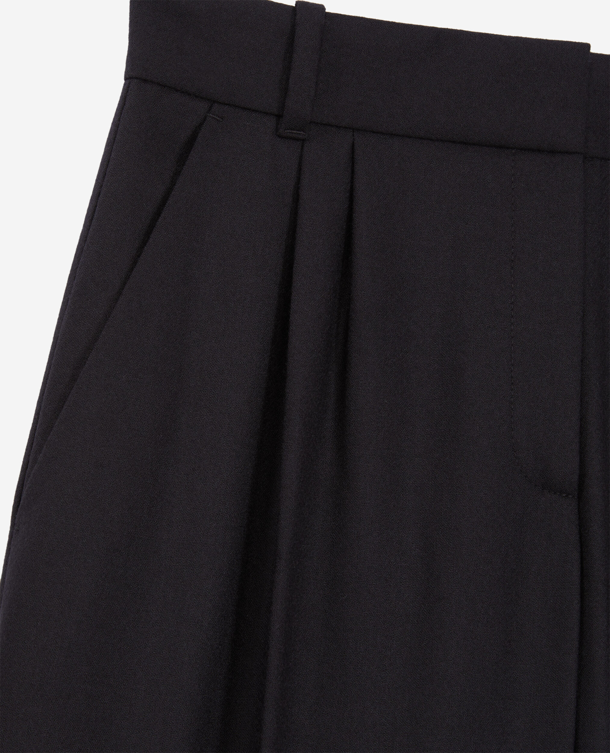 Black flannel trousers with pleats The Kooples Canada