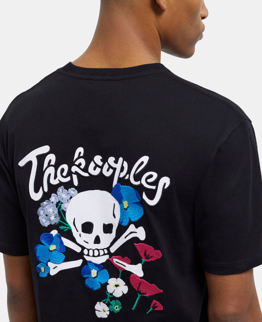 t-shirt homme noir avec broderies