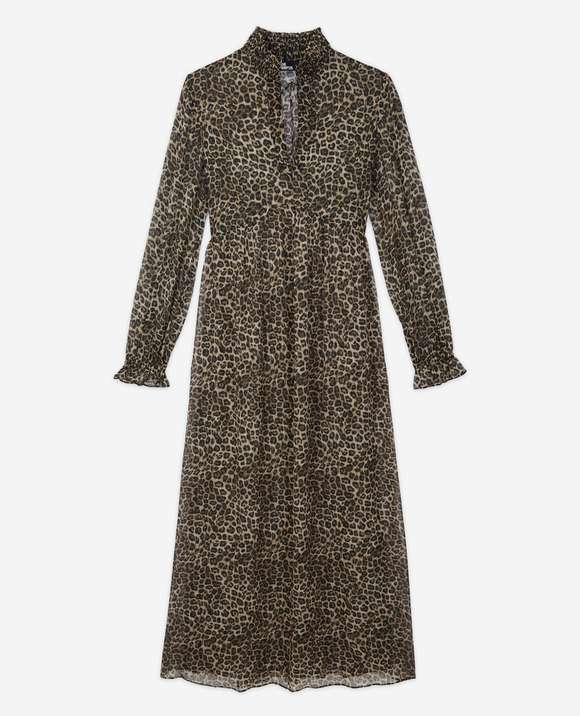 The Kooples FEMME LEOPARD robe longue léopard
