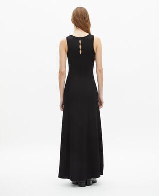 The Kooples F BLACK black mesh maxi dress