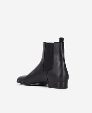 The Kooples H BLACK black leather chelsea boots