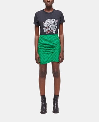 The Kooples DAMEN GREEN kurzer, grüner, drapierter rock