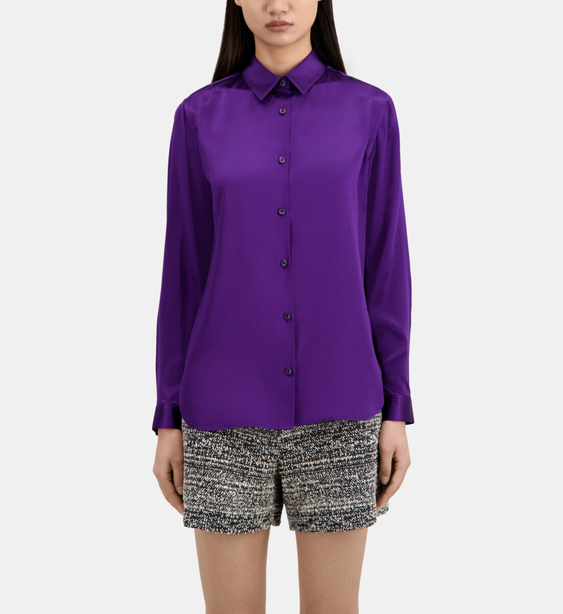 Chemise en soie mauve The Kooples France