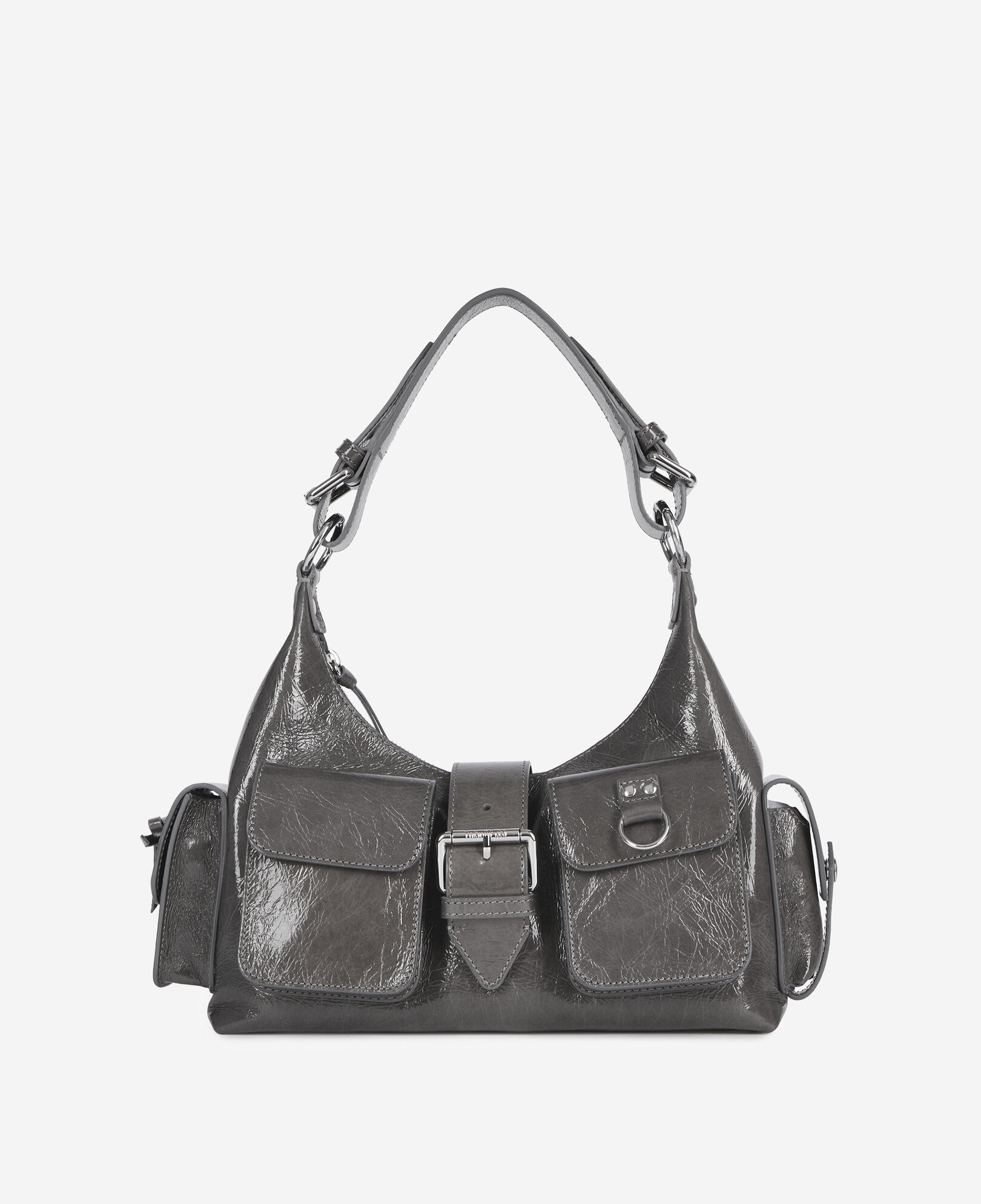 The Kooples FEMME GREY sac amelia en cuir gris