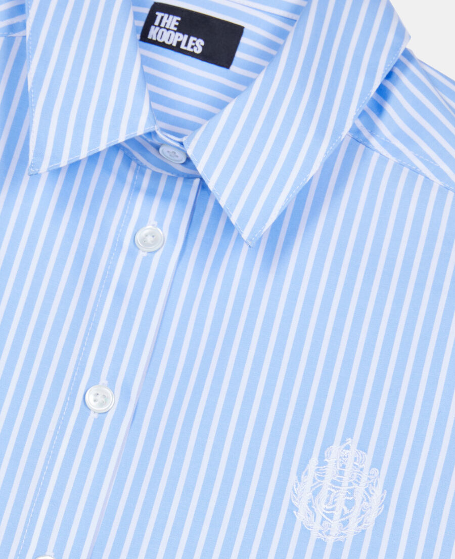 The Kooples F BLUE WHITE short striped shirt
