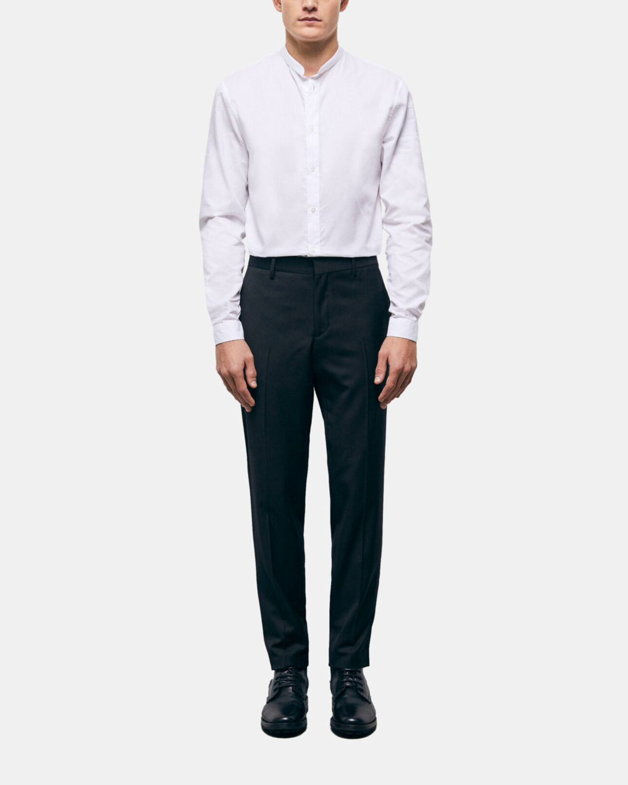 The Kooples MEN BLACK black wool suit pants