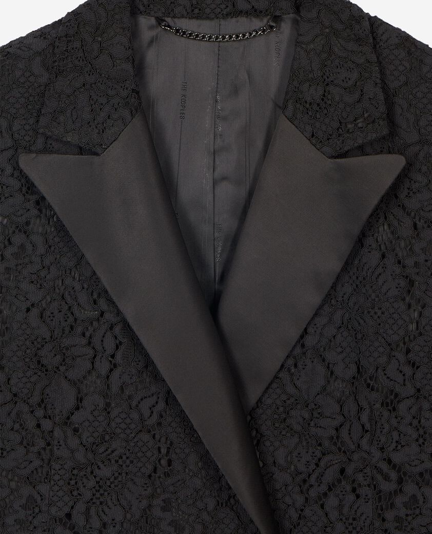 The Kooples WOMEN BLACK black lace suit jacket