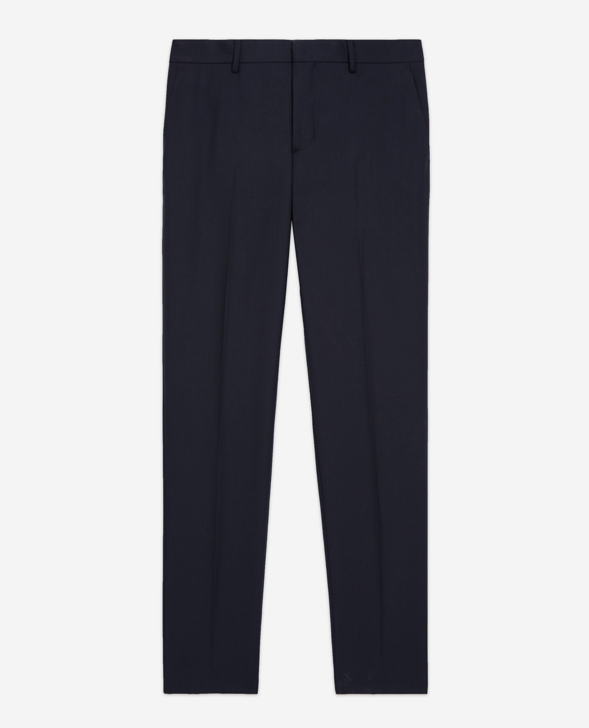 Navy blue wool suit pants, DARK NAVY, hi-res image number null