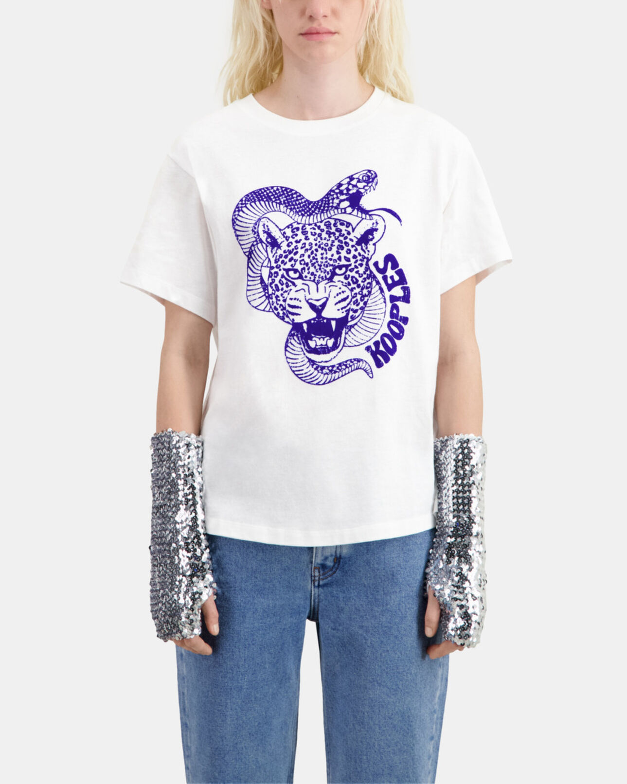 The Kooples FEMME WHITE t-shirt avec flocage blanc