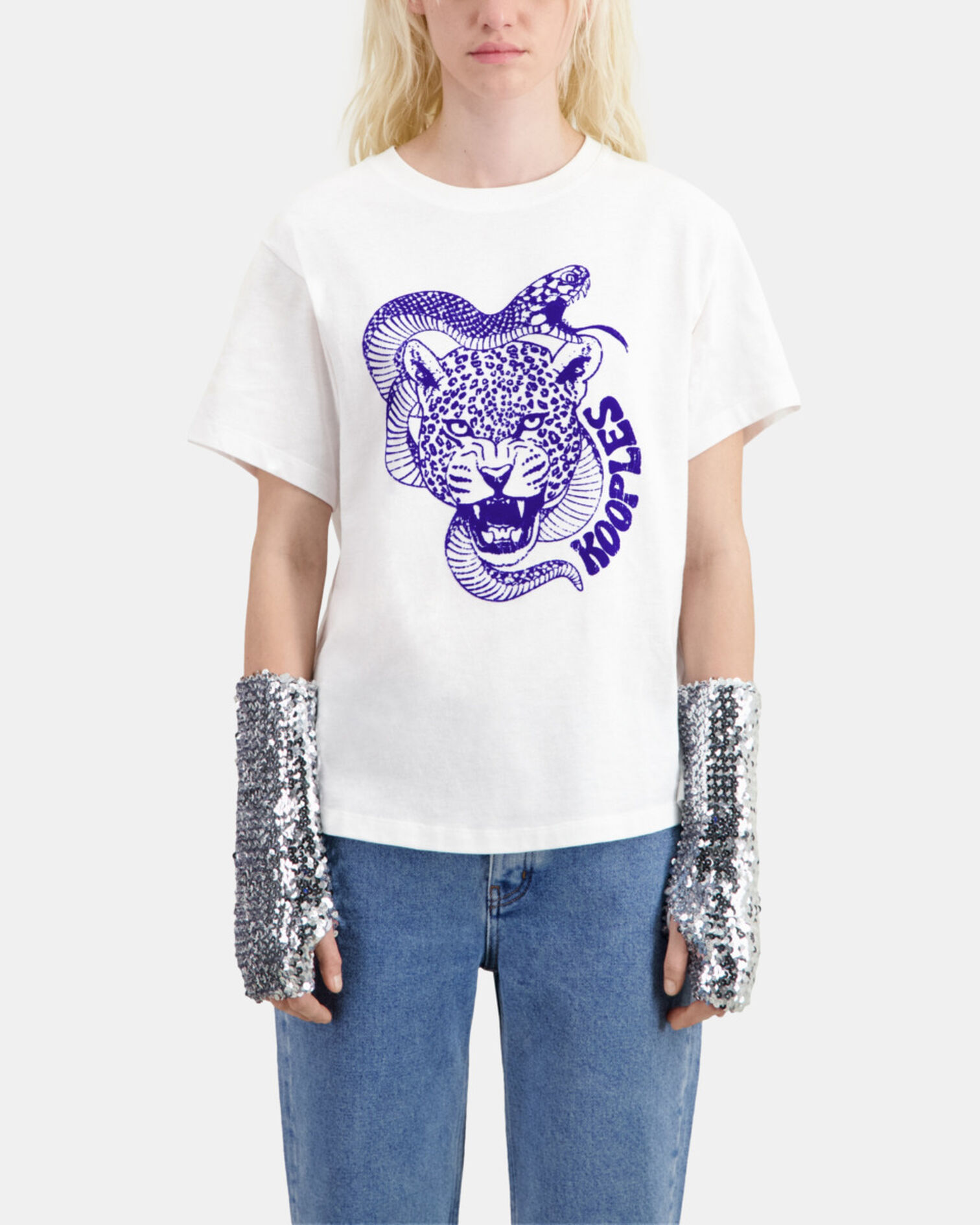 T-shirt avec flocage blanc, WHITE, hi-res image number null