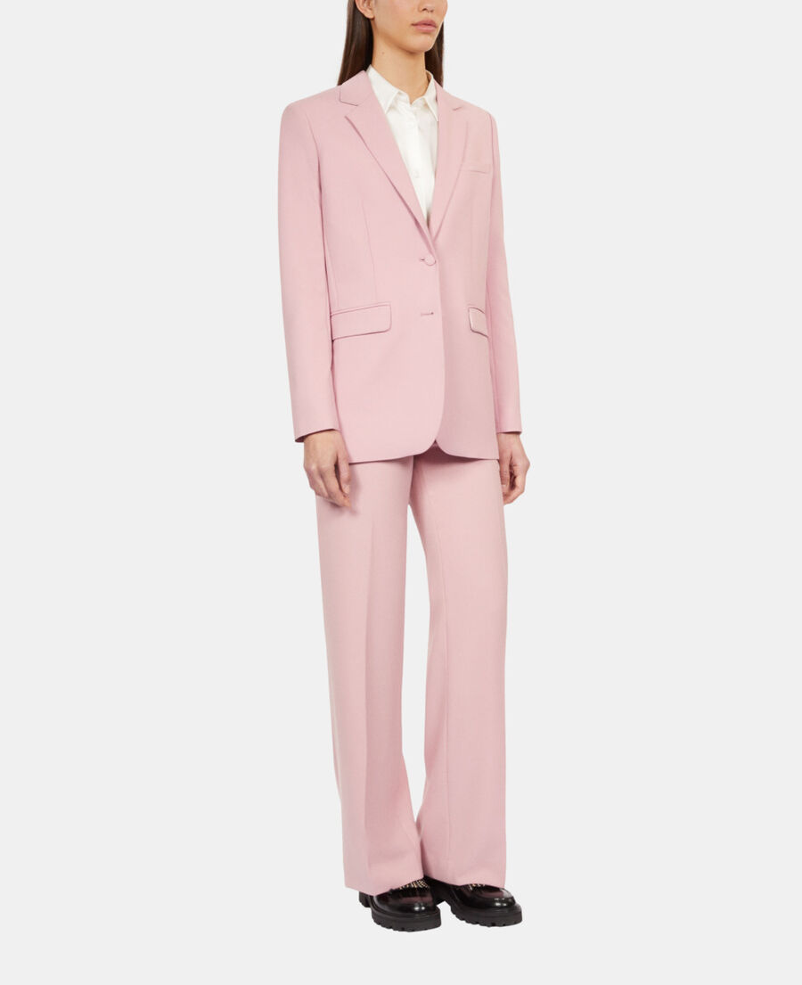 The Kooples FEMME PASTEL PINK veste tailleur en laine mélangée rose