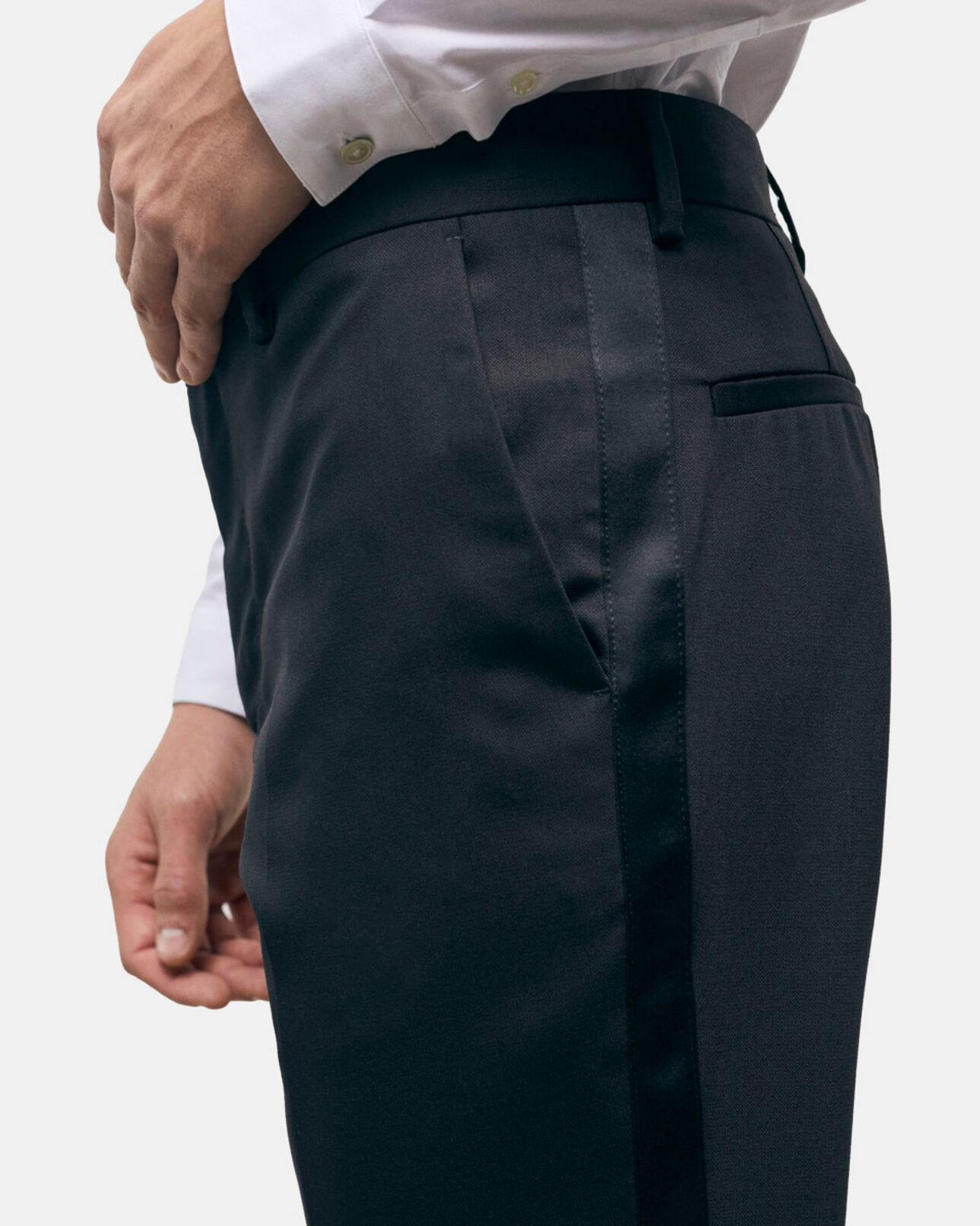 The Kooples MEN BLACK black wool pants