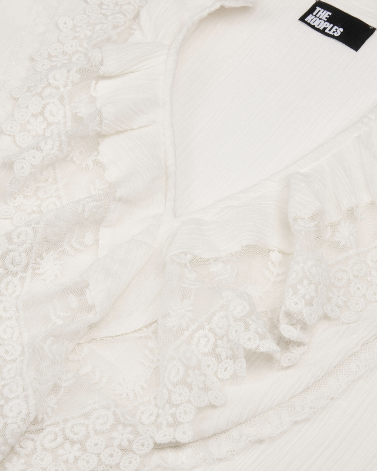 The Kooples FEMME ECRU blouse avec guipure écru