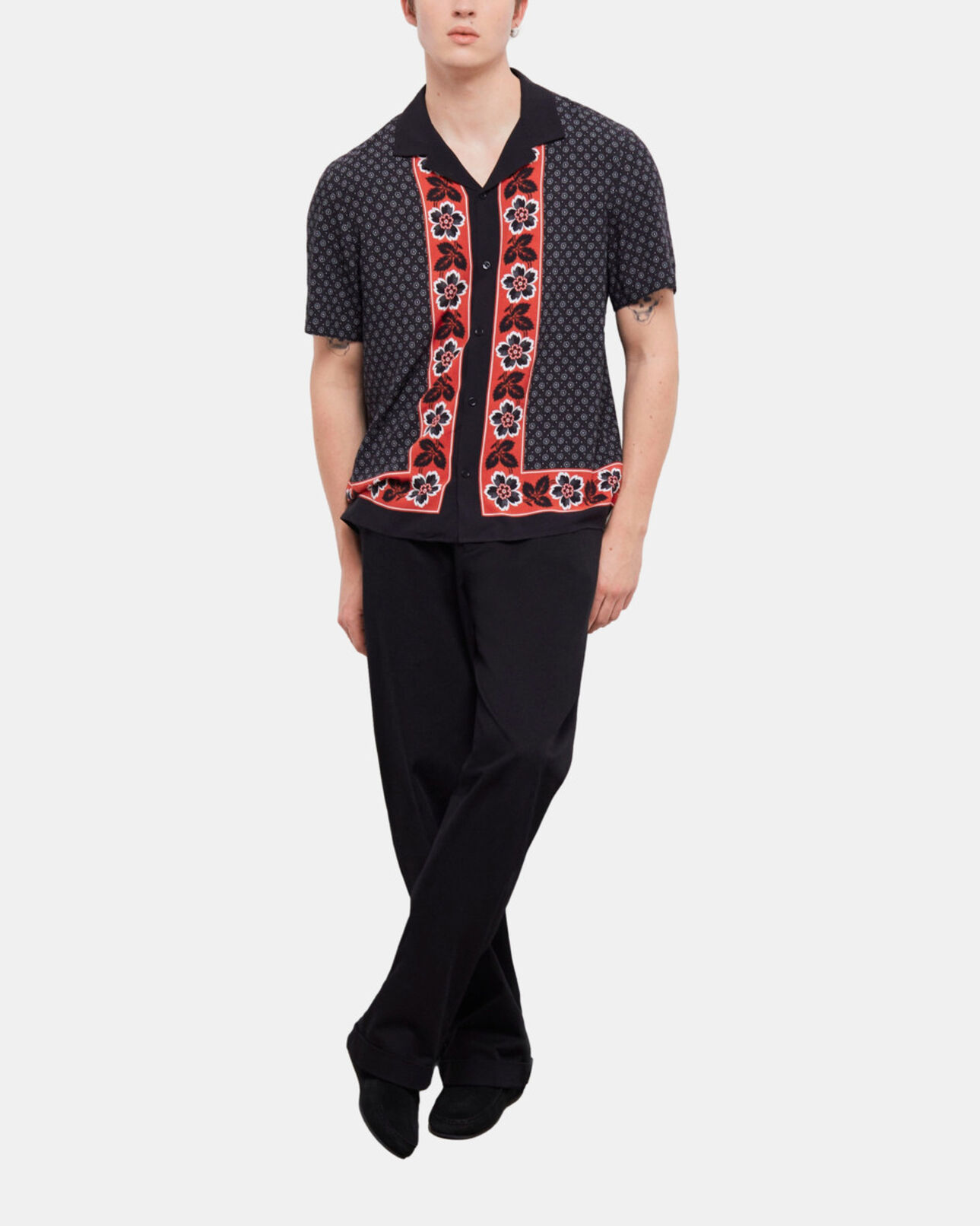 The Kooples HOMME BLACK chemise imprimée