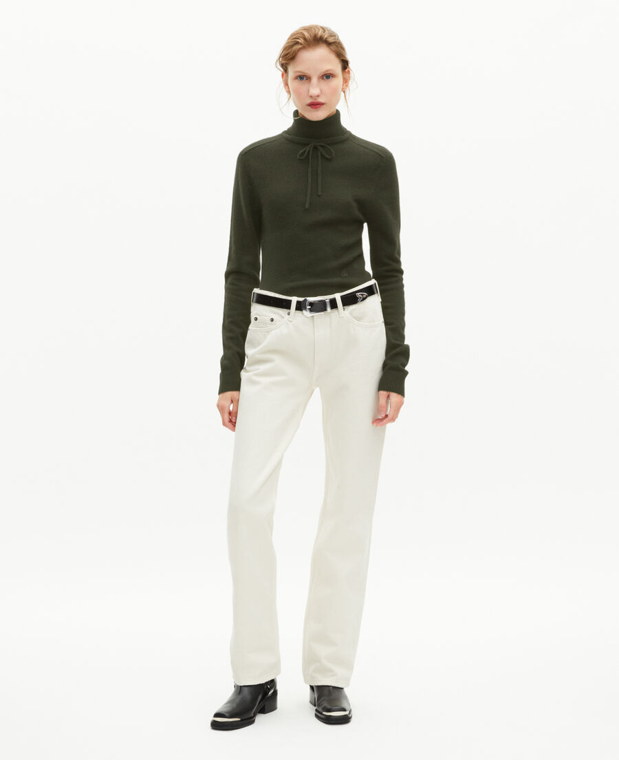 The Kooples FEMME KAKI pull col roulé en cachemire kaki