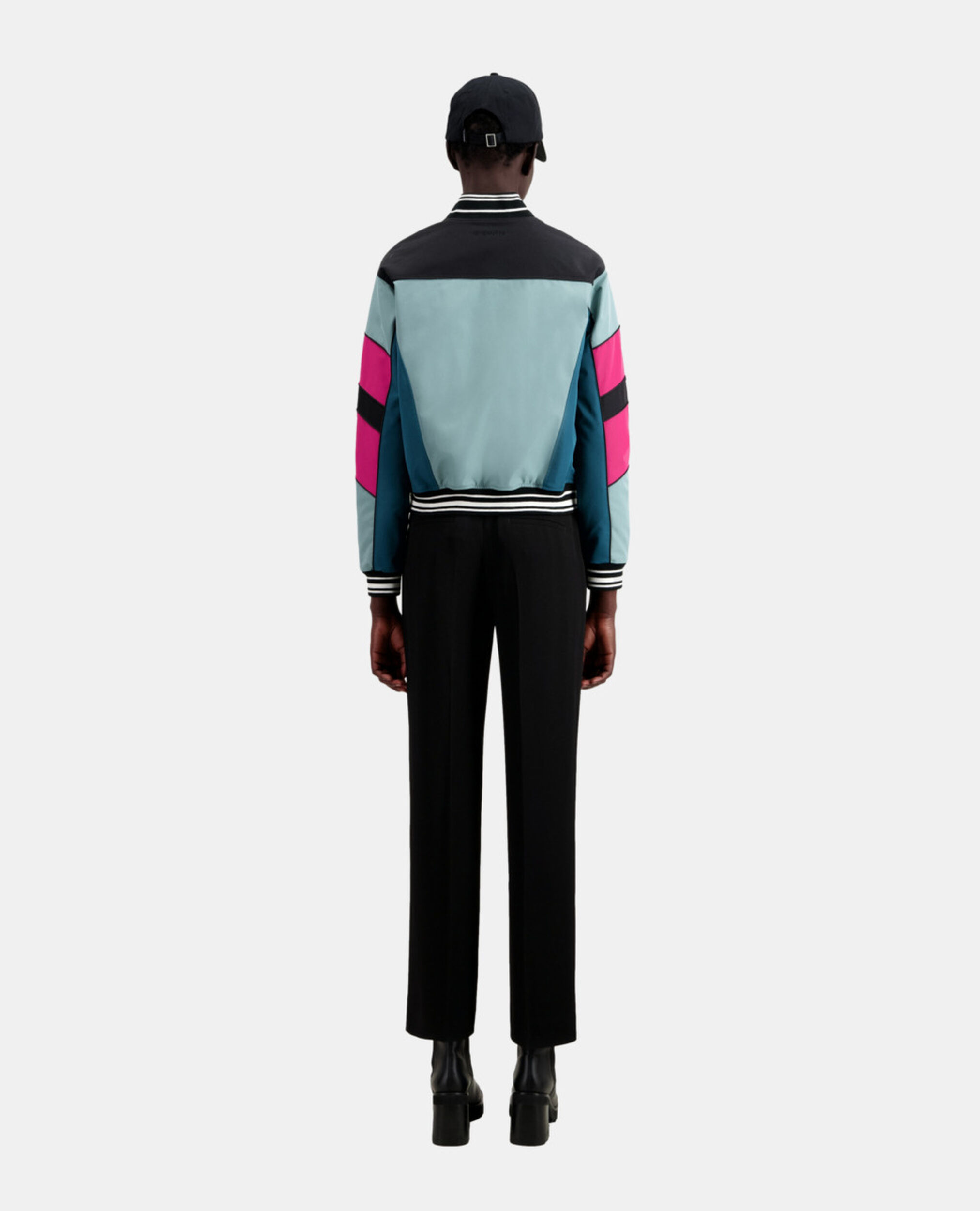 Short jacket with multicoloured patchwork, CELADON, hi-res image number null
