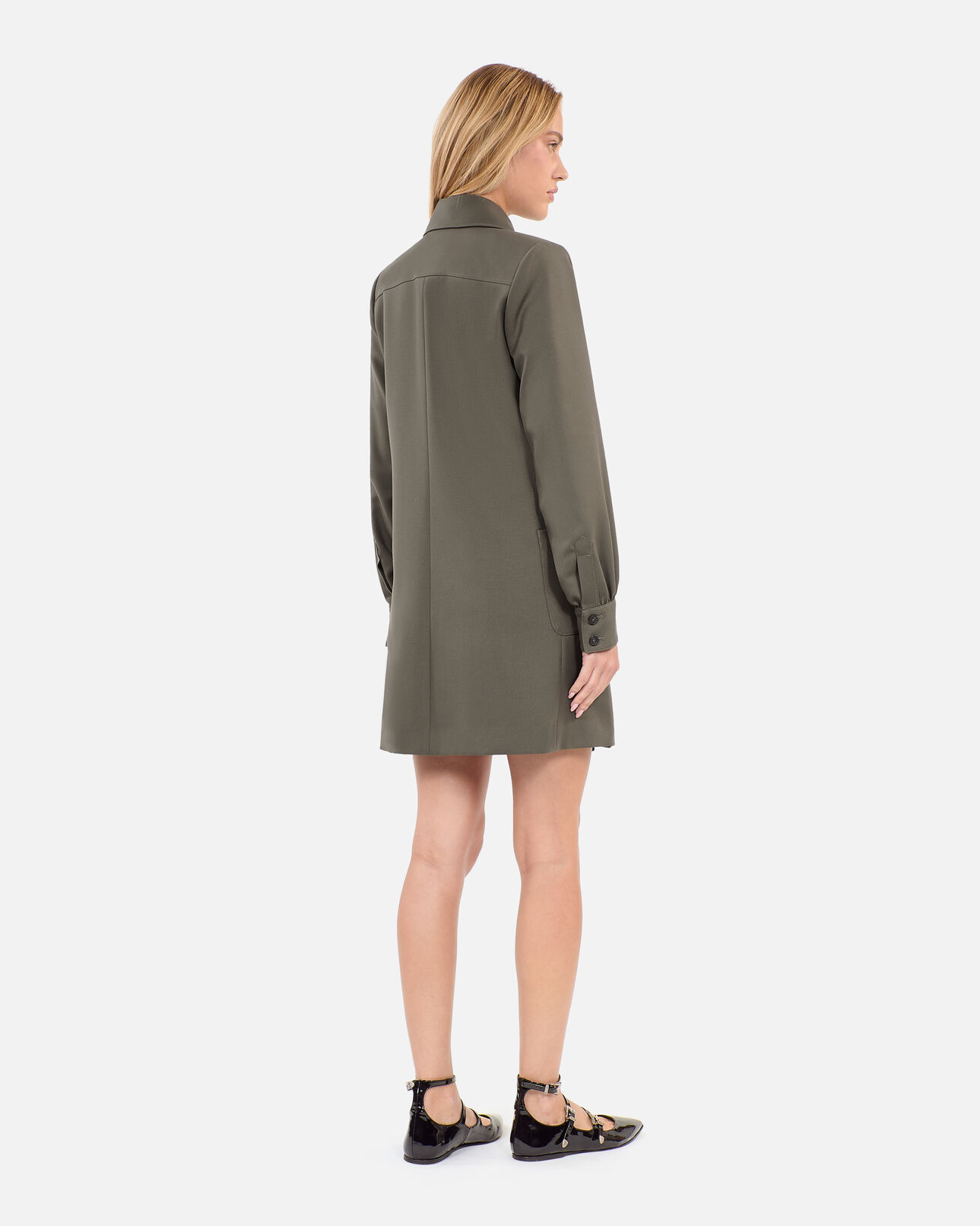 The Kooples WOMEN KAKI khaki short tailored dress