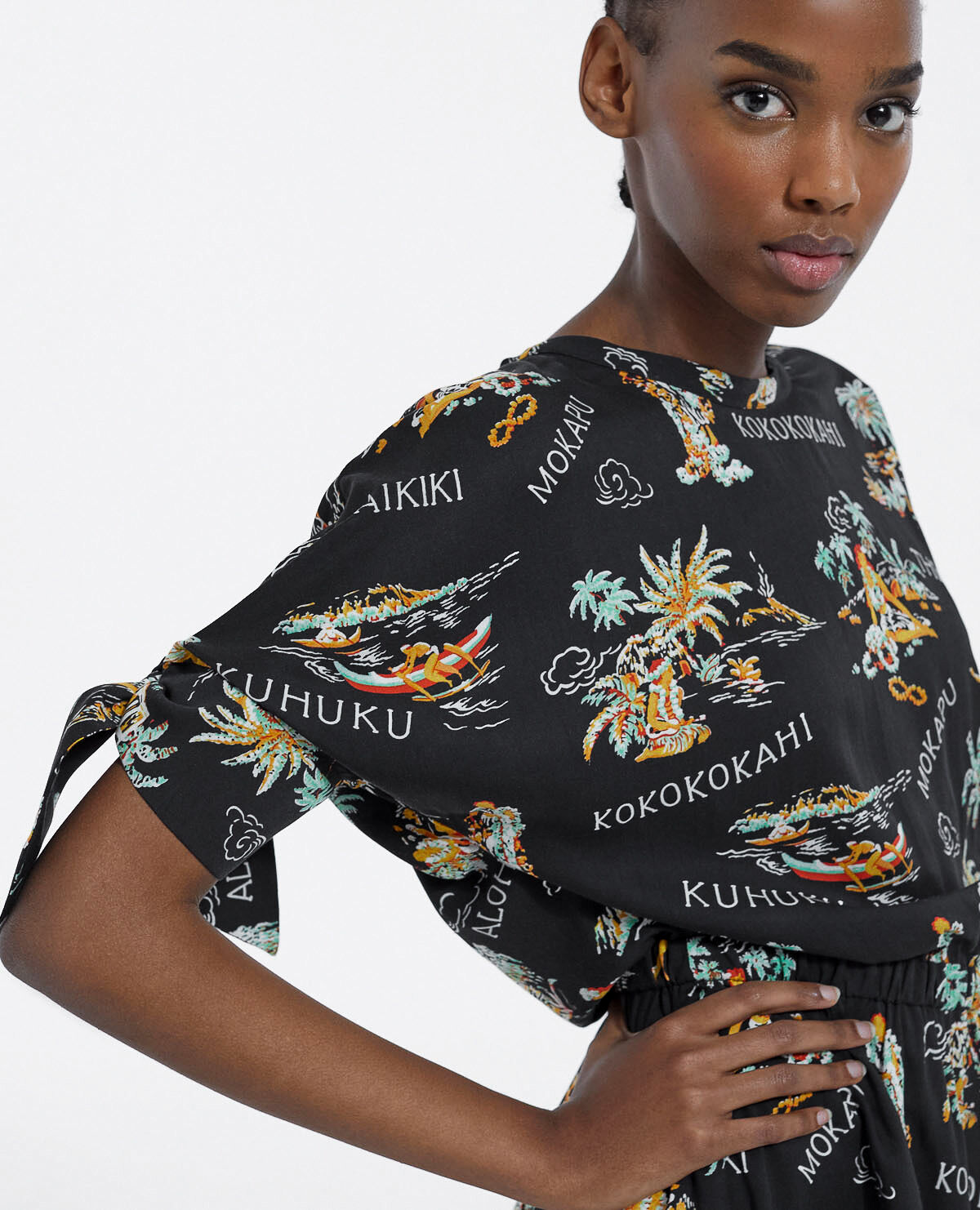 Robe motif hawaien cheap