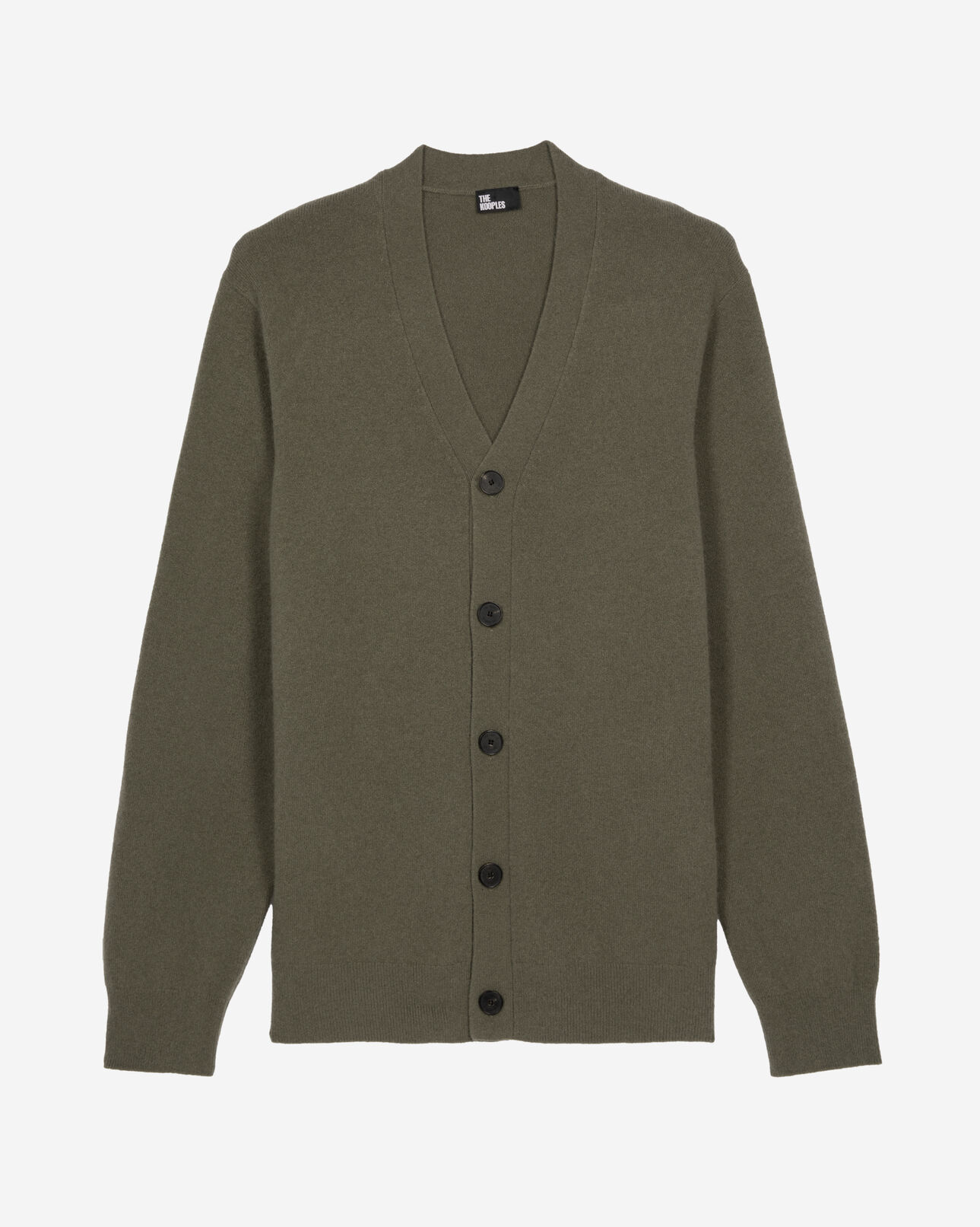 The Kooples HOMME OLIVE KAKI cardigan en cachemire kaki