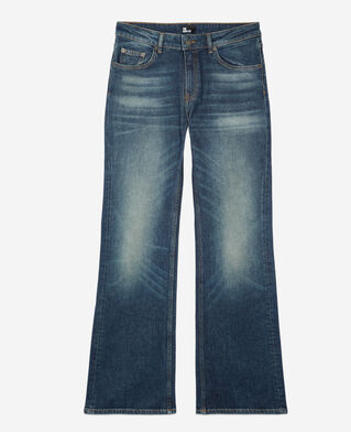 The Kooples WOMEN BLUE ELECTRIC blue flared low-rise jeans