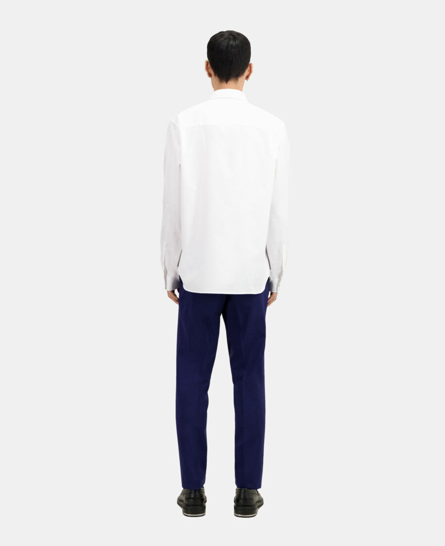 The Kooples HOMME WHITE chemise oxford avec broderie blanche