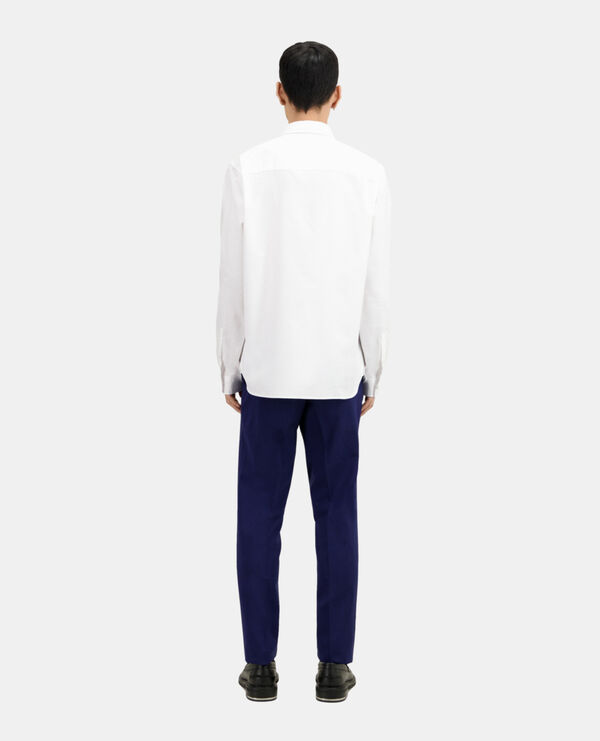 The Kooples MEN WHITE white oxford shirt with embroidery