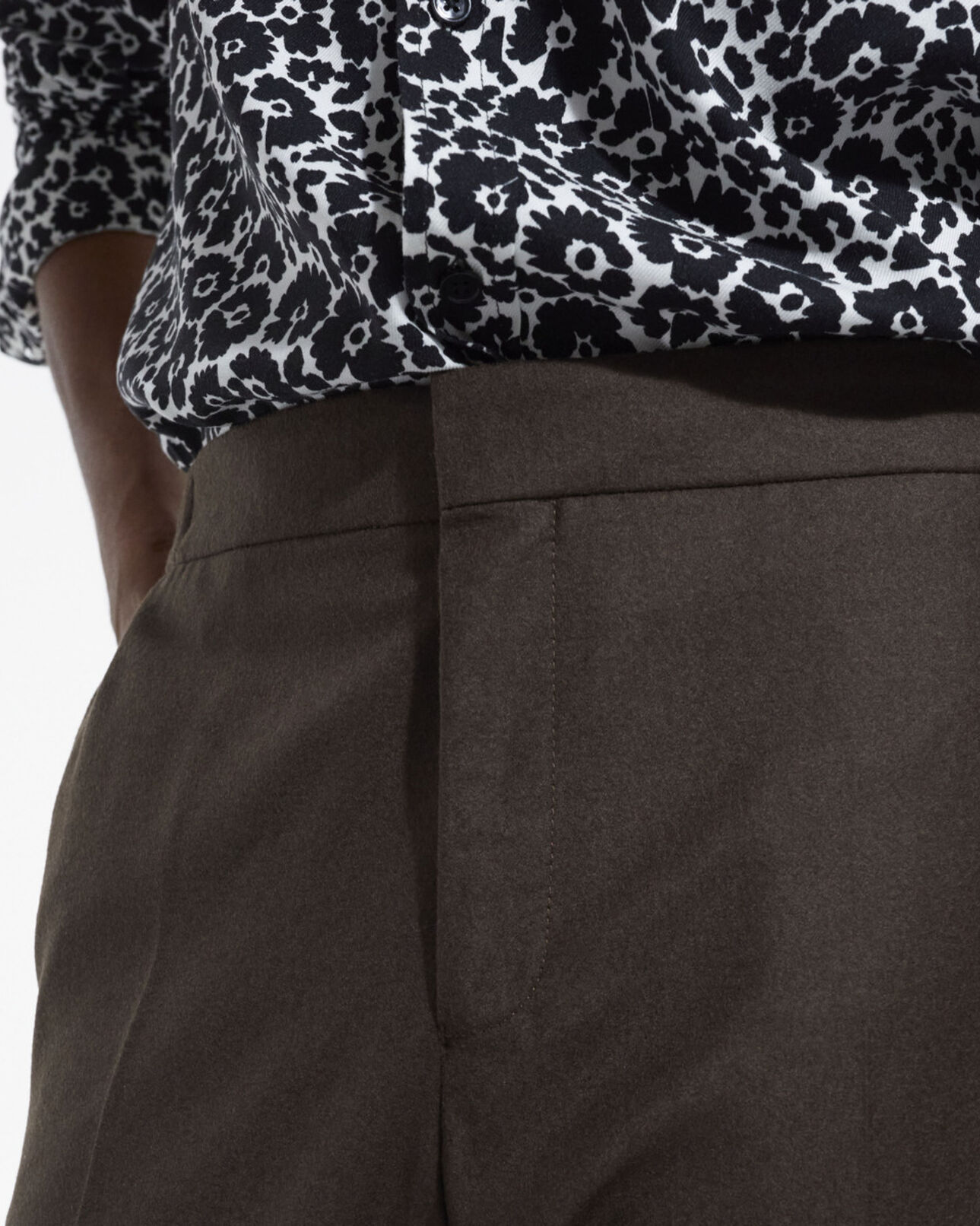 The Kooples MEN BROWN brown wool pants