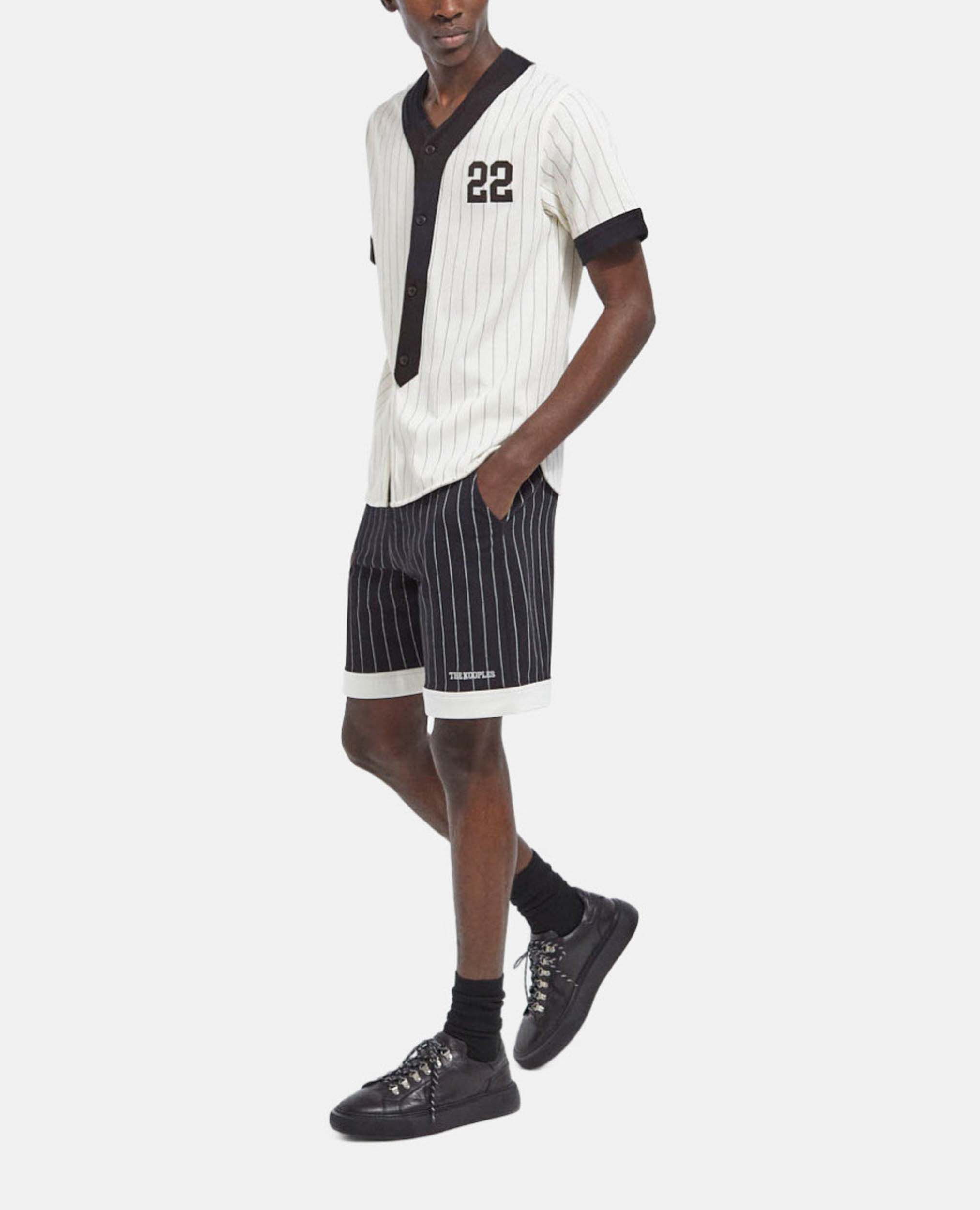 Striped baseball shorts The Kooples