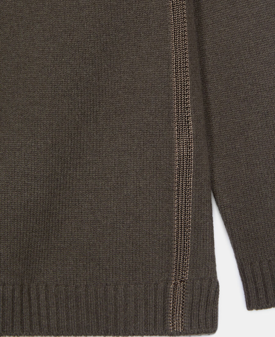 The Kooples DAMEN KAKI khakifarbener pullover aus kaschmir