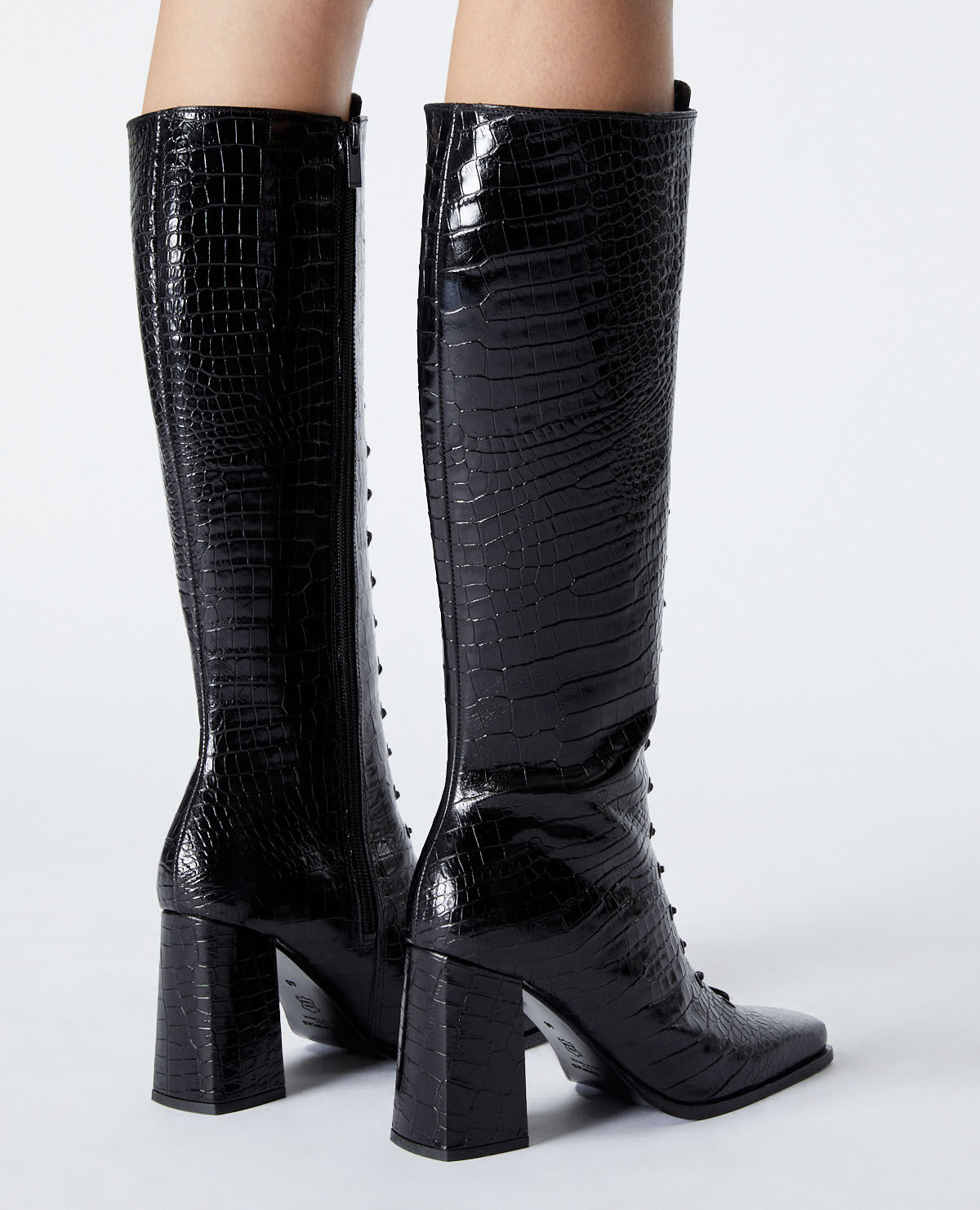 Bottines shop facon croco