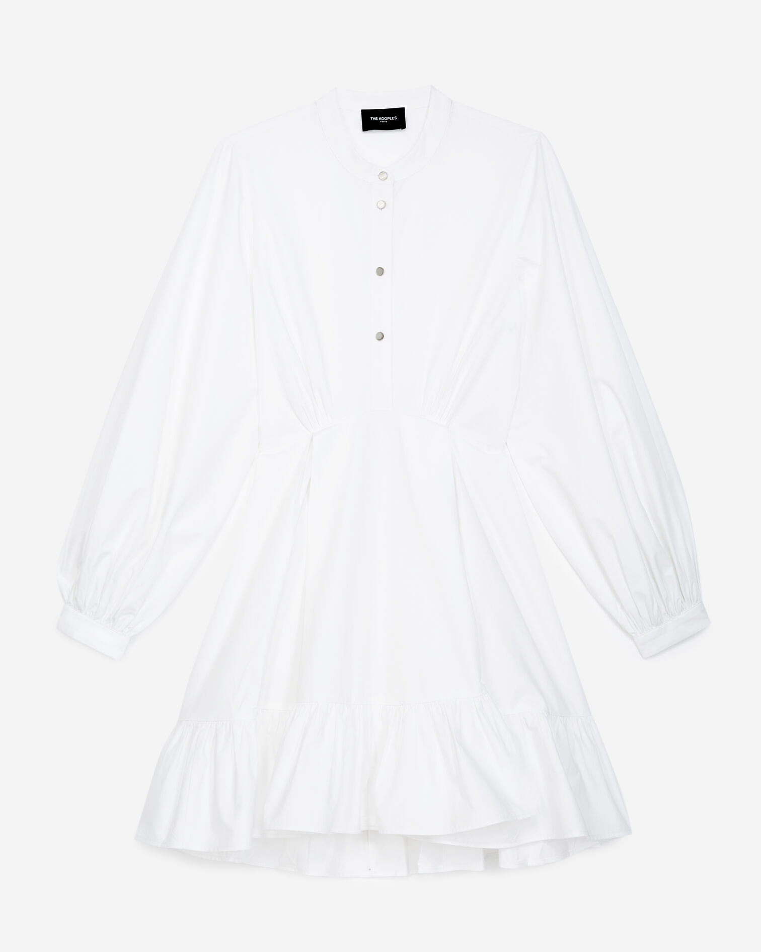 Robe chemise blanche boutonnée, WHITE, hi-res image number null