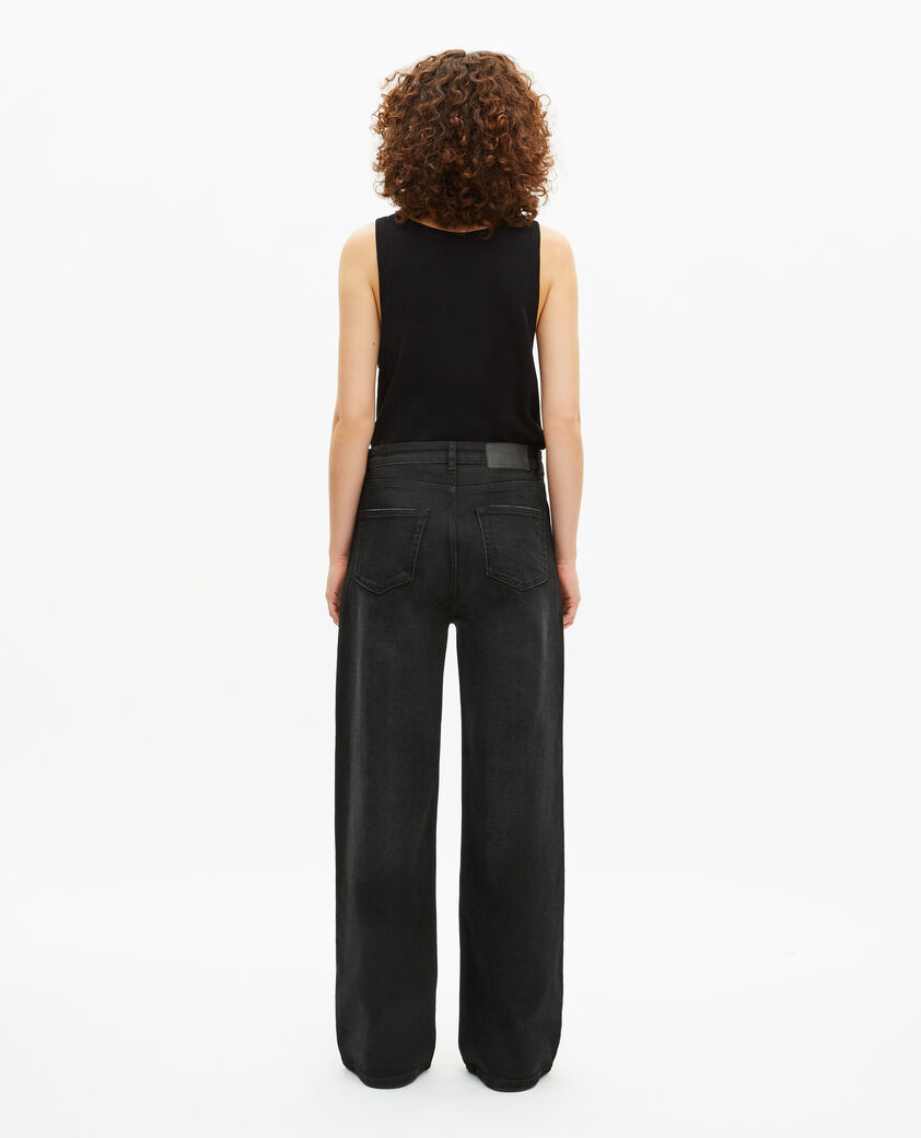 The Kooples WOMEN BLACK black wide-leg jeans