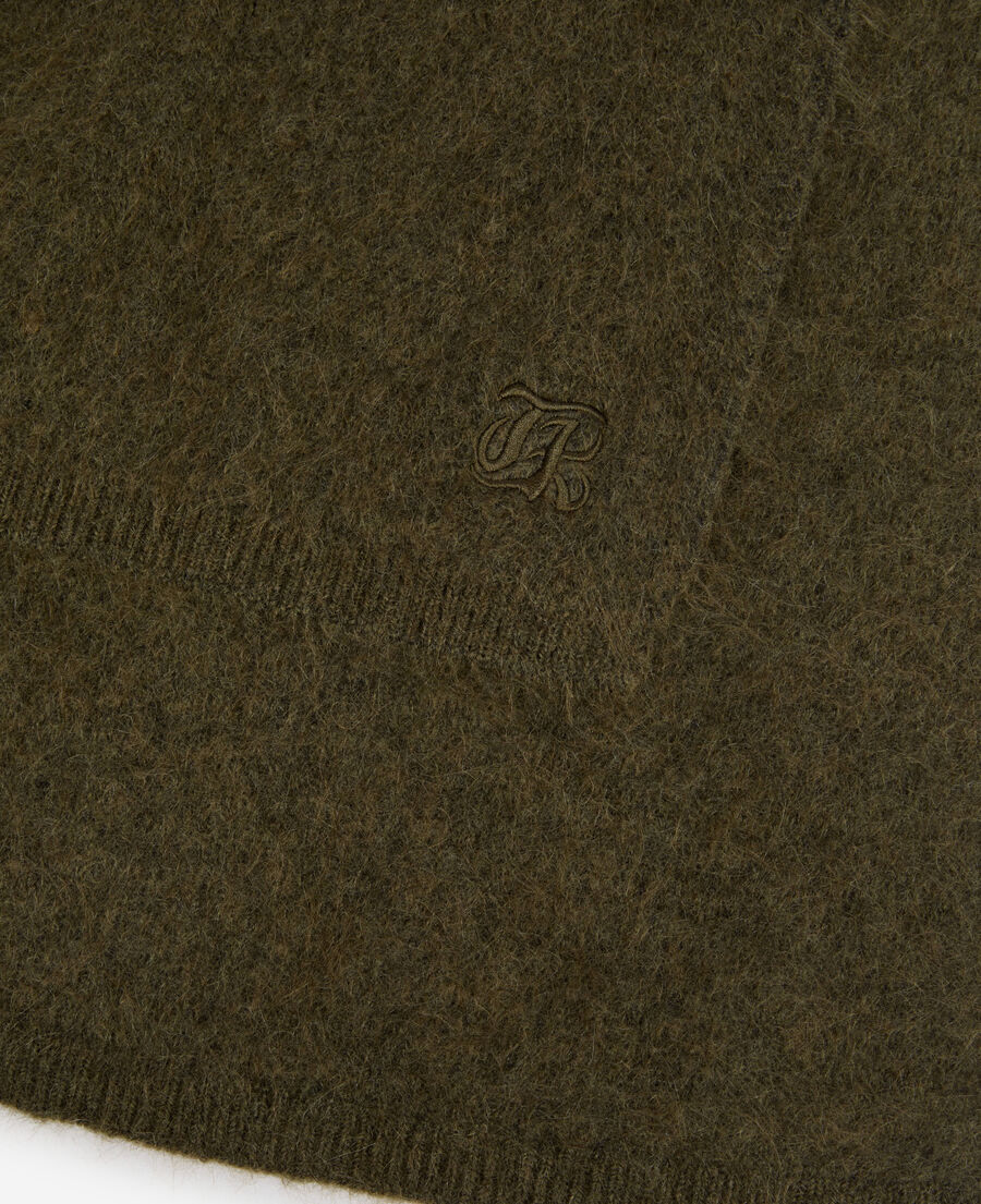 The Kooples MIXED OLIVE NIGHT khaki mohair scarf