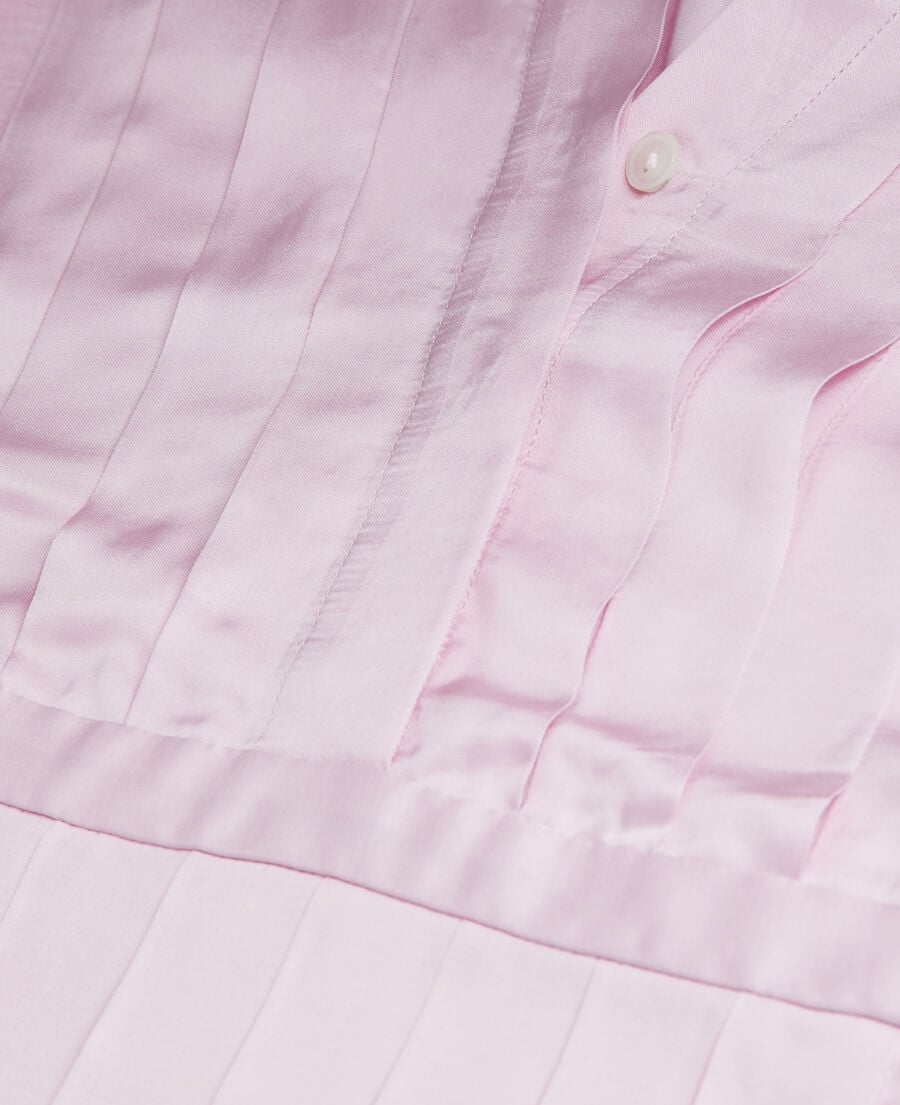 The Kooples DAMEN PALE PINK rosa top mit plissierung