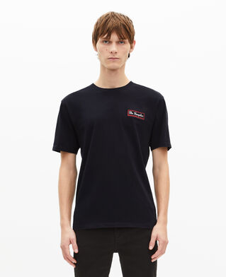 The Kooples H DARK NAVY t-shirt with via prony navy screen print