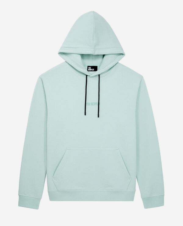 men's green hoodie with logo