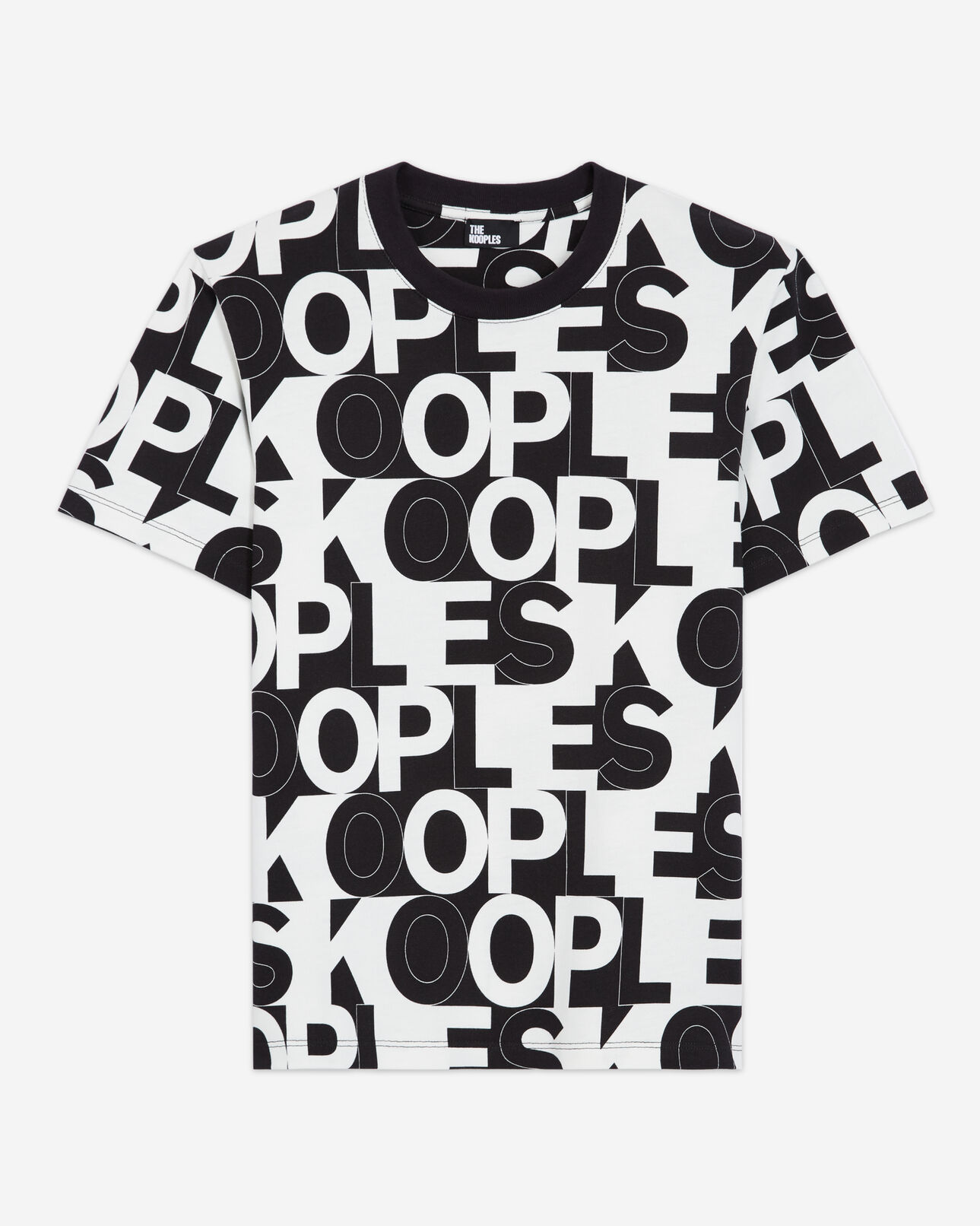 The Kooples WOMEN BLACK / WHITE t-shirt with the kooples logo