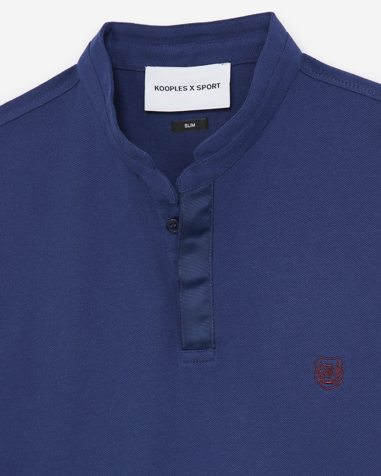 The Kooples HOMME BLUE / BURGUNDY polo bleu