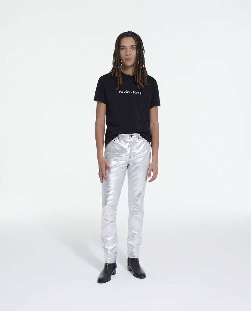 The Kooples MEN SILVER slim gray jeans