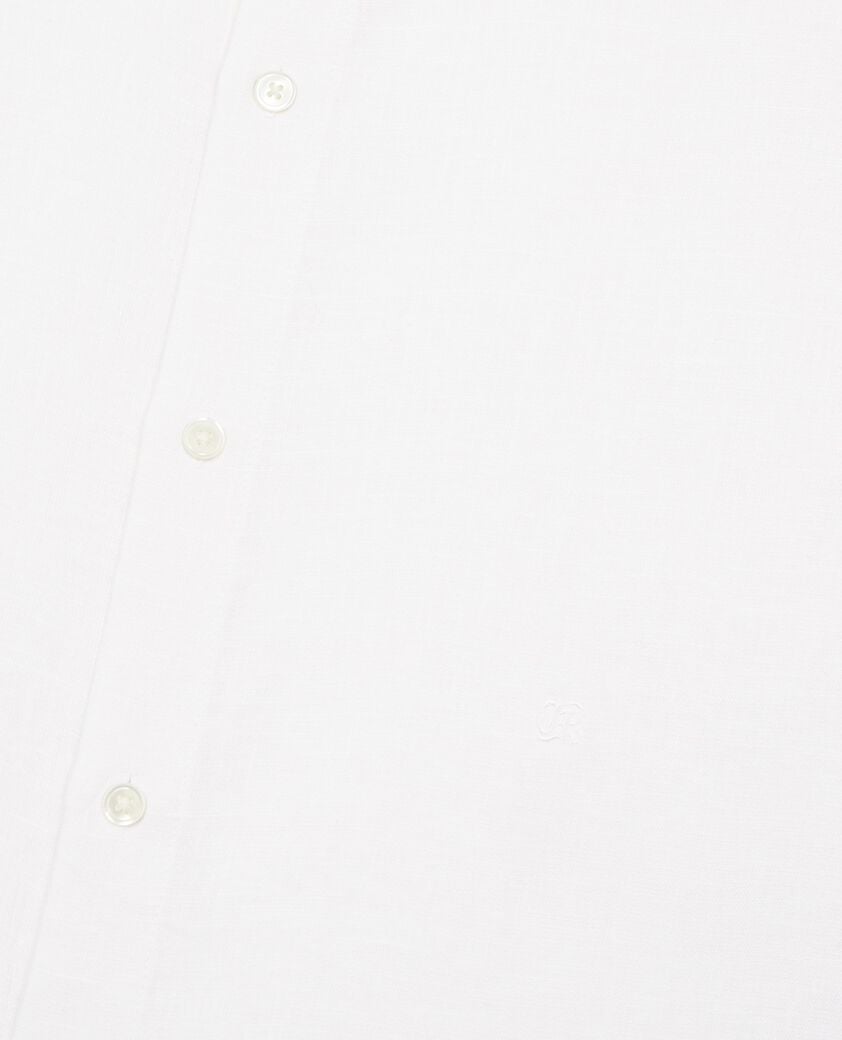 The Kooples H WHITE white linen shirt