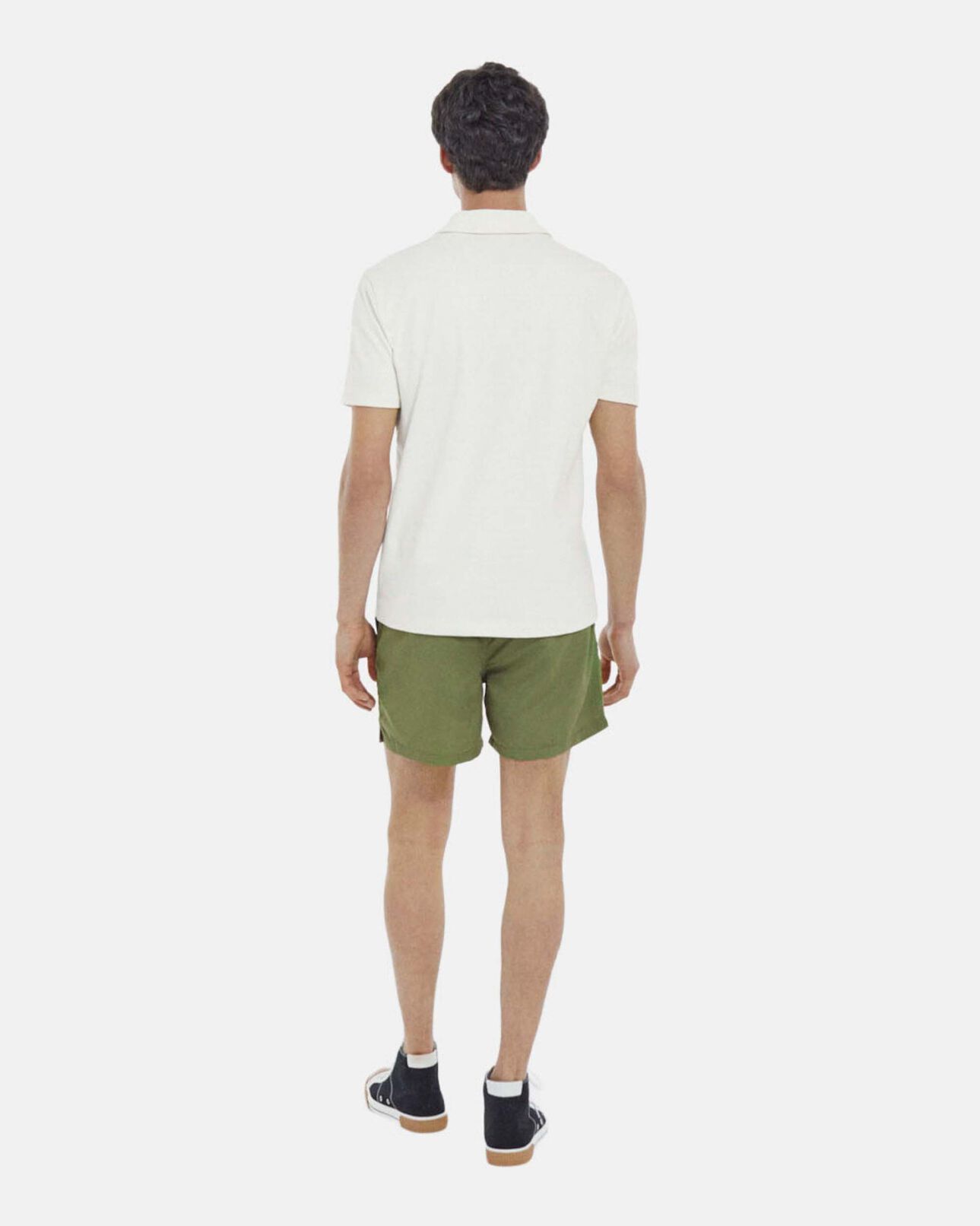 The Kooples MEN KAKI khaki swim shorts with small the kooples logo