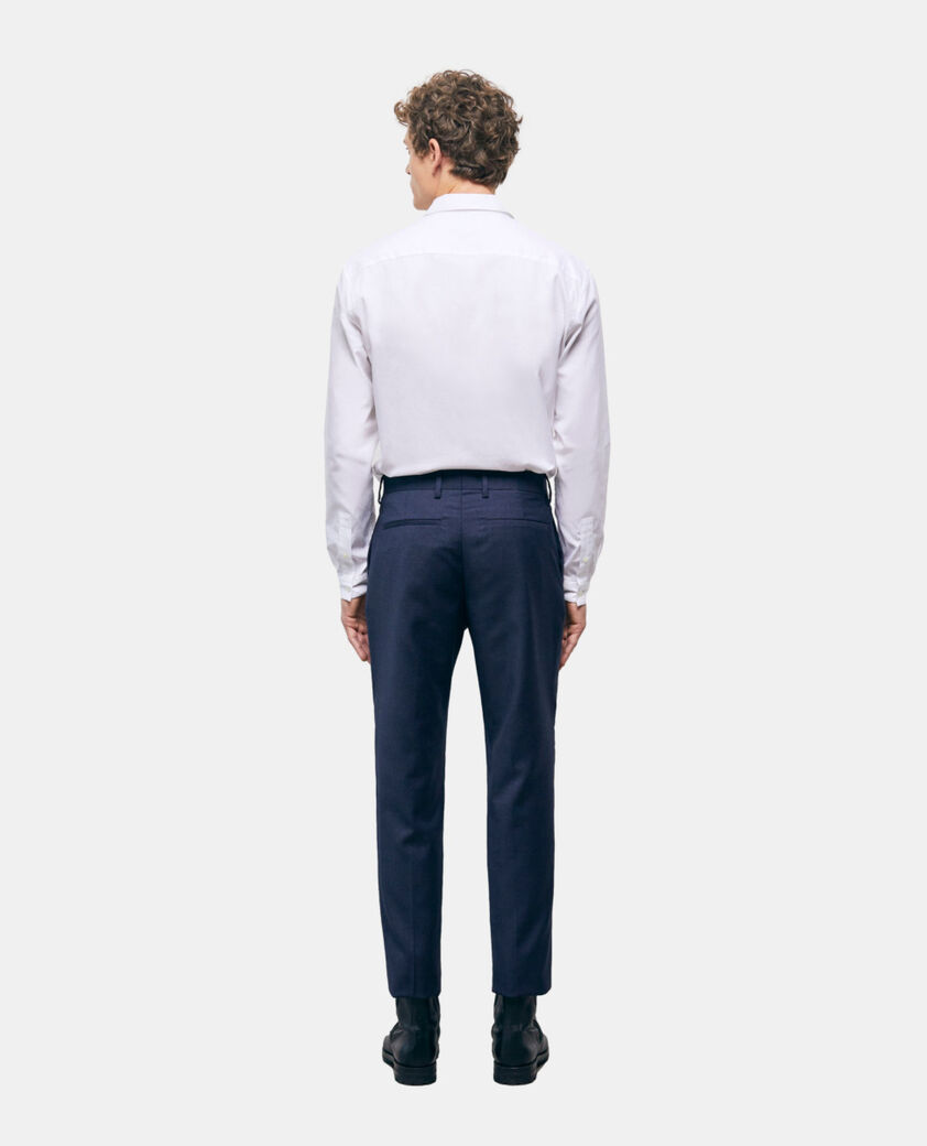 The Kooples MEN NAVY navy blue wool suit pants