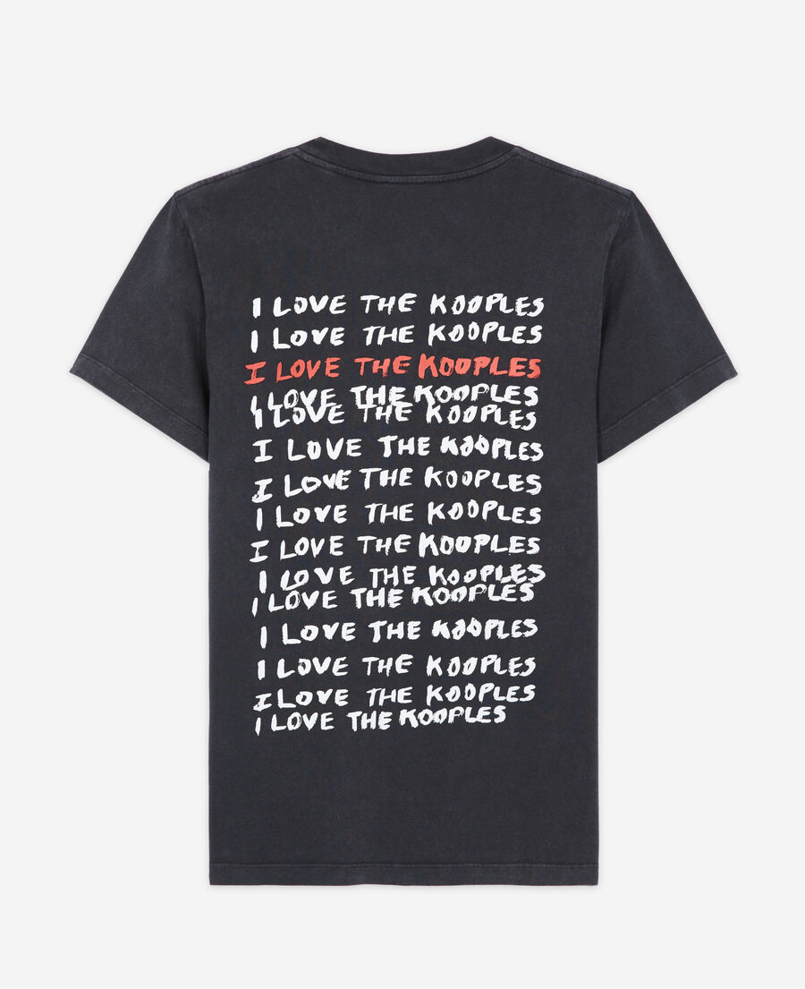 t-shirt love kooples noir