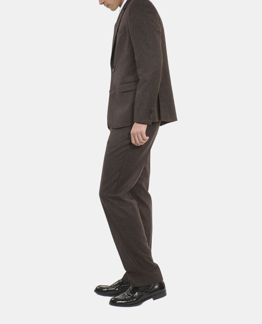 The Kooples HOMME BROWN veste de costume &agrave; rayures marron