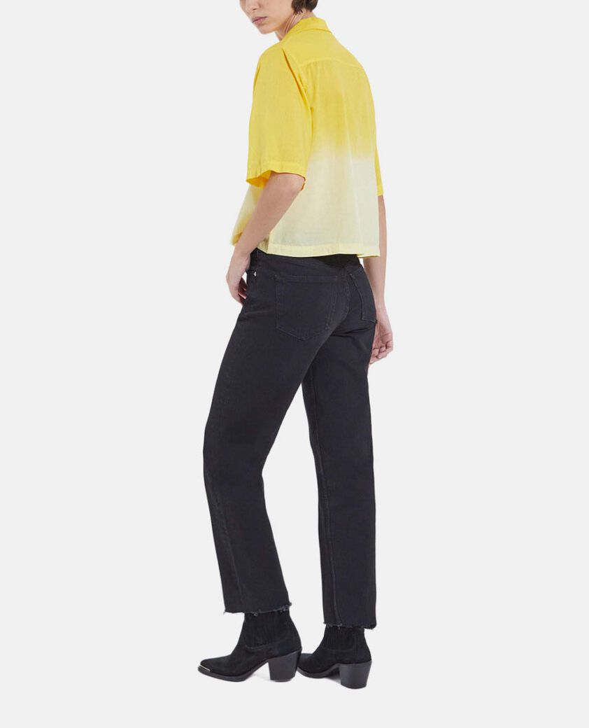 The Kooples WOMEN YELLOW MELANGE cotton shirt for women in hawaiian tie-dye